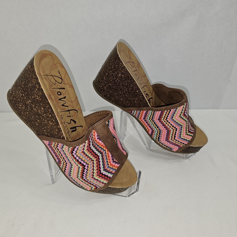 Blowfish Malibu HULA Multi Color Slip‎ On Sandals  ~  Size 8.5 NWOT-BOX - Picture 2 of 6